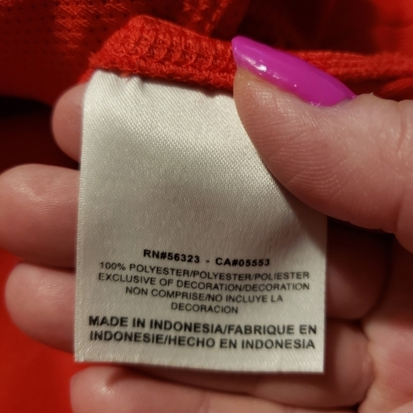 EC Nike Dri-Fit Red & White Full zip jacket size XL athlesiure - Picture 9 of 10